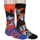 Dragon Ball Z Men's 2-Pack Goku King Kai Training Designs Crew Socks