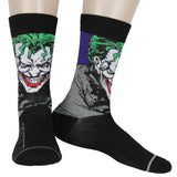 DC Comics Men's The Joker 2-Pack Mid-Calf Crew Socks Shoe Size 8-12