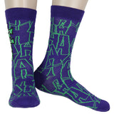 DC Comics Men's The Joker 2-Pack Mid-Calf Crew Socks Shoe Size 8-12