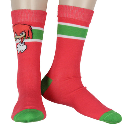 Sonic The Hedgehog Socks Men's 3 Pair Crew Socks Sonic Tails and Knuckles