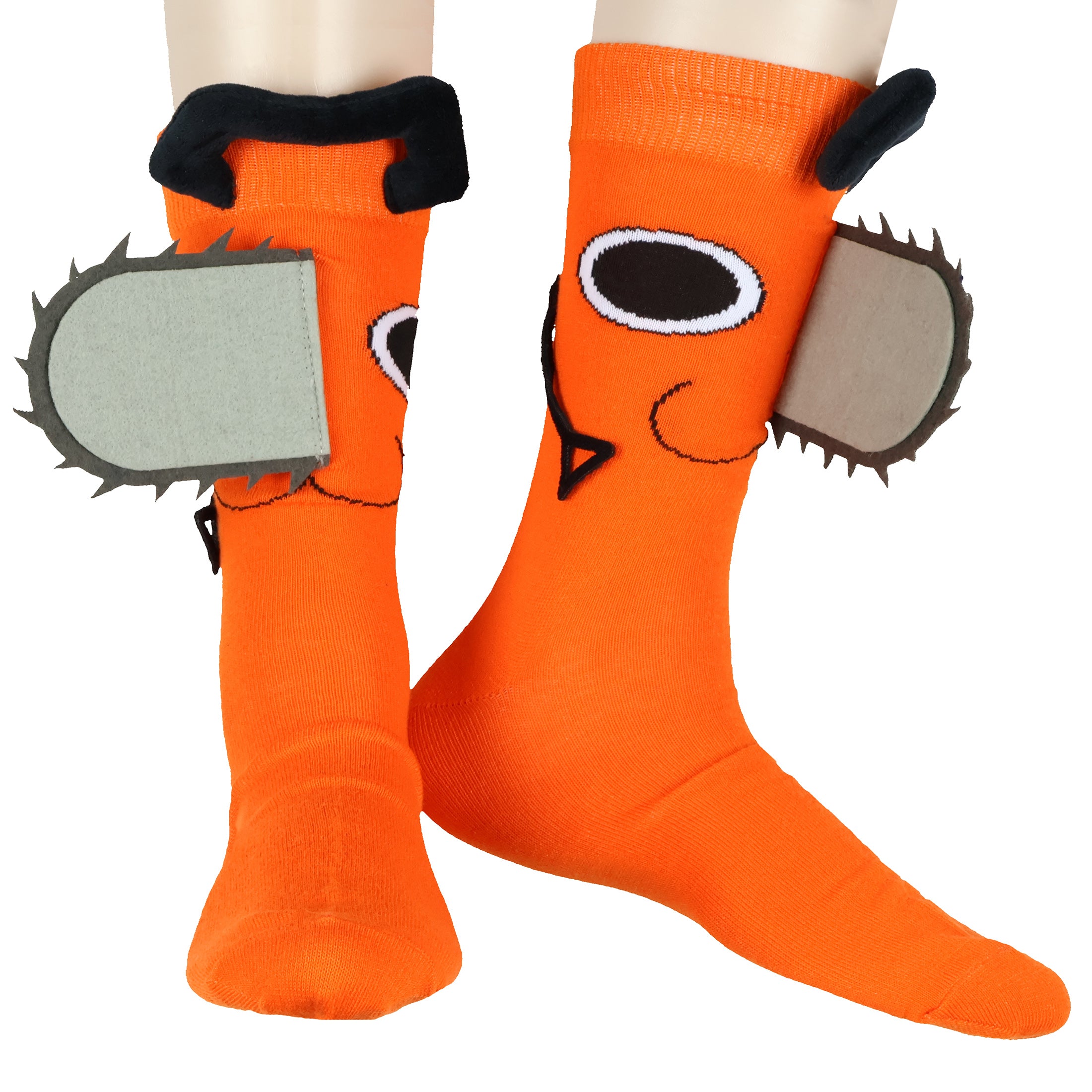 Chainsaw Man Men's Pochita 3D Pull Start Handle Chainsaw Crew Sock
