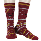 Harry Potter Men's Hogwarts and Quidditch 2 Pack Mid-Calf Crew Socks