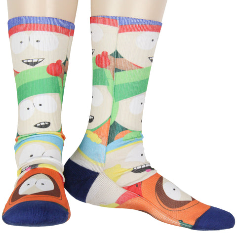 South Park Men's Kenny, Eric, Kyle, And Stan Sublimated Crew Sock