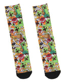 Minecraft Men's All Over Pattern TNT On Sublimated Crew Sock