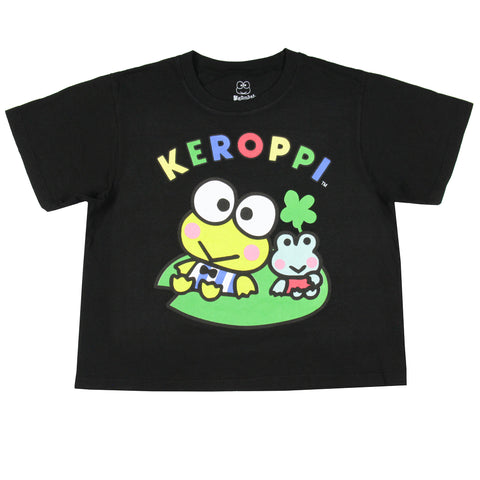 Sanrio Keroppi And Chippi Women's Graphic Print Adult Crop T-Shirt