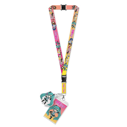 Hatsune Miku Crypton Voice ID Badge Holder Breakaway Lanyard w/ Acrylic Charm