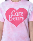 Care Bears Women's Classic Heart Symbol TIe-Dye Skimmer Crop Top T-Shirt