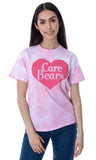 Care Bears Women's Classic Heart Symbol TIe-Dye Skimmer Crop Top T-Shirt
