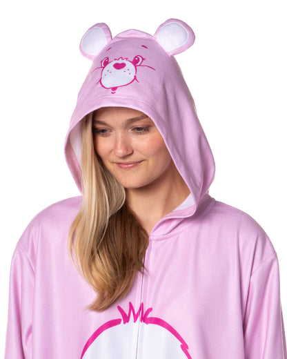 Care Bears Hooded Union Suit One Piece Costume Womens Pajama