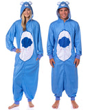 Care Bears Hooded Union Suit Men's Grumpy Bear Costume Pajama (2X/3X)