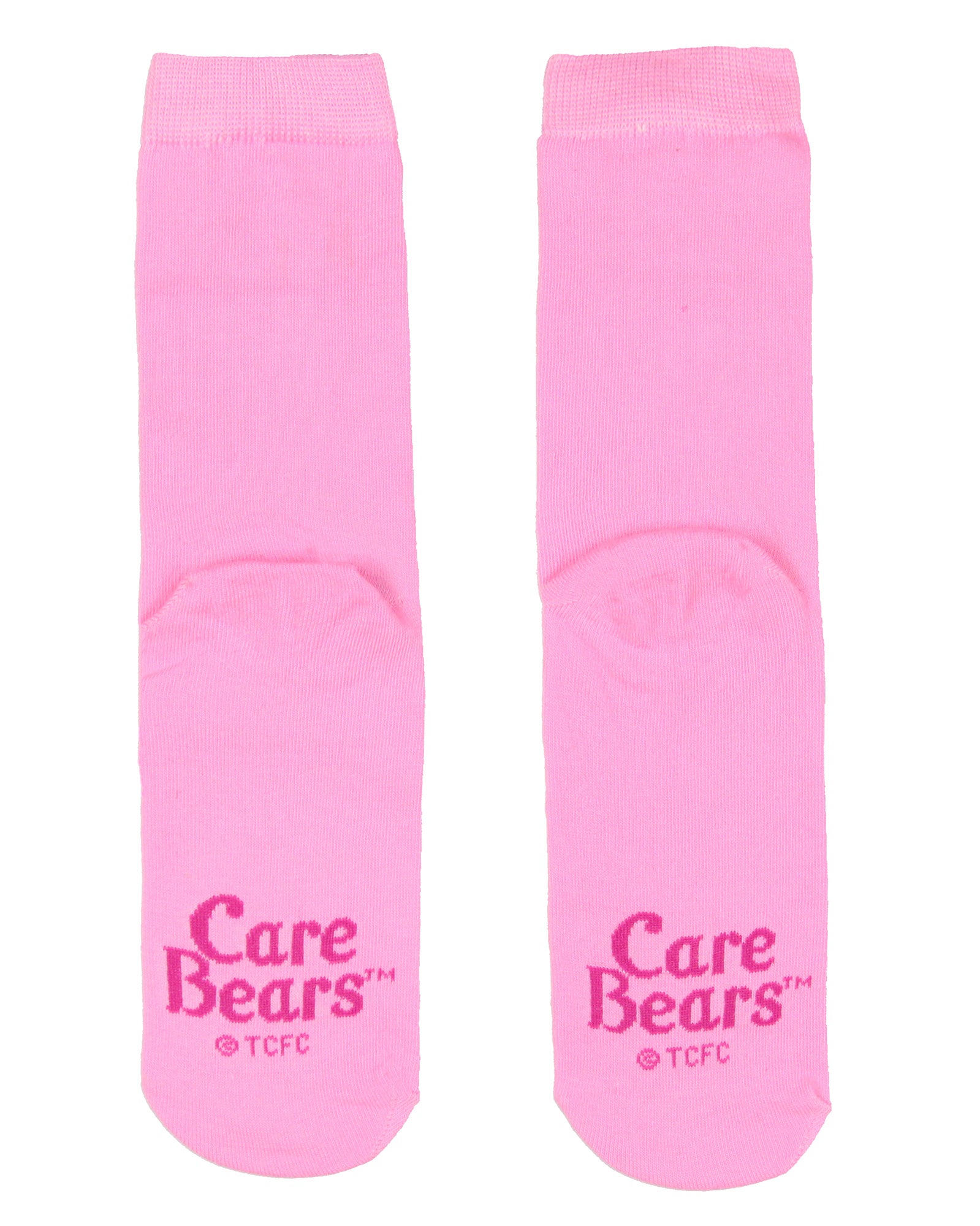 Care Bears Socks Women's Cheer Bear Design Pom-Pom Crew Socks Size 9-11
