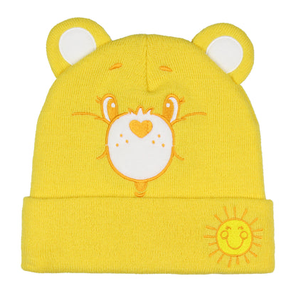 Care Bears Embroidered Face and Belly Badges Cuff Knit Beanie