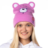 Care Bears Embroidered Face and Belly Badges Cuff Knit Beanie