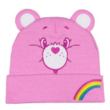 Care Bears Embroidered Face and Belly Badges Cuff Knit Beanie