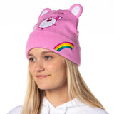 Care Bears Embroidered Face and Belly Badges Cuff Knit Beanie