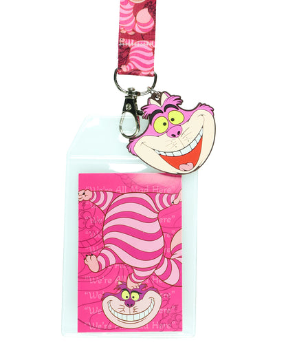 Disney Alice in Wonderland Cheshire Cat Breakaway Lanyard ID Badge Holder