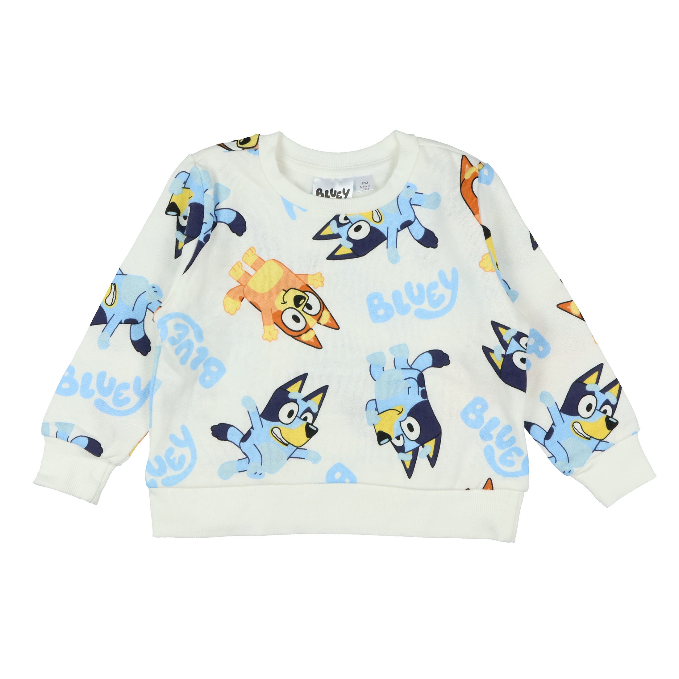 Disney Bluey Pullover Boys' Toddler Bluey and Bingo Funny AOP Graphic Top