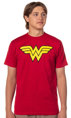 DC Comics Wonder Woman Men's Classic Superhero Logo Adult T-Shirt