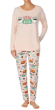 Friends TV Series Women's Central Perk Long Sleeve Pant Pajama Sleep Set