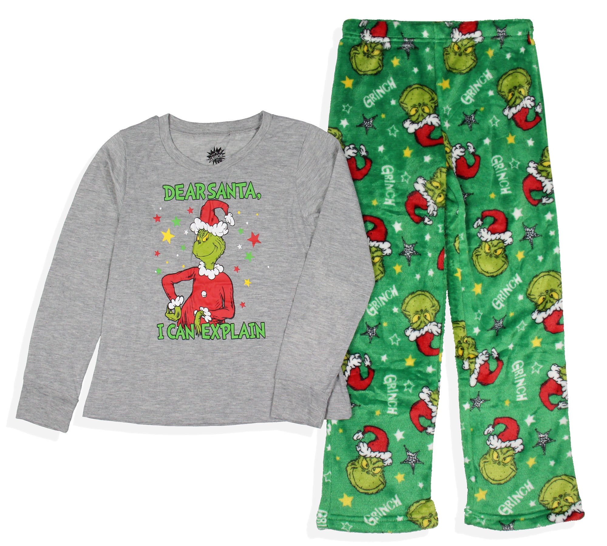 Dr. Seuss GRINCH Boys' Dear Santa, I Can Explain Kids Sleep Set - Seven Times Six