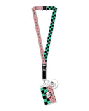 Demon Slayer Tanjiro and Nezuko Costume ID Badge Holder Lanyard w/ Rubber Pendant