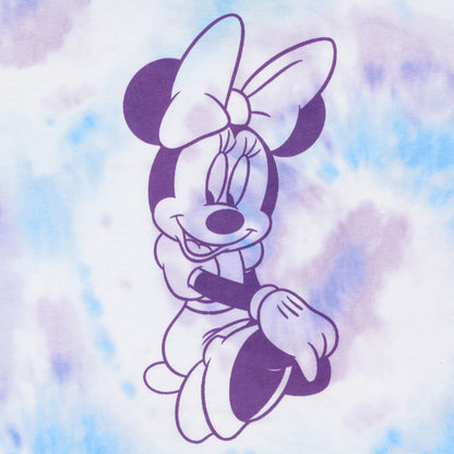 Disney Girl's Minnie Mouse Elegantly Sitting Tie-Dye Cropped T-Shirt