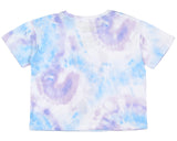 Disney Girl's Minnie Mouse Elegantly Sitting Tie-Dye Cropped T-Shirt (X-Small)