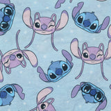 Disney Girls' Stitch and Angel Headshots All Over Print Graphic Print T-Shirt