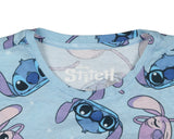 Disney Girls' Stitch and Angel Headshots All Over Print Graphic Print T-Shirt