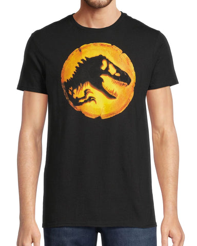 Jurassic World Men's Dominion Glowing Dinosaur Adult  Short Sleeve T-Shirt