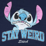 Disney Lilo & Stitch Women's Stitch Stay Weird Boyfriend Fit T-Shirt