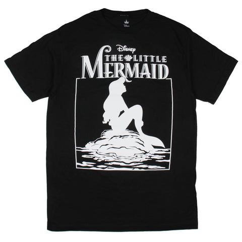 Disney Men's The Little Mermaid Ariel Silhouette Large Design Adult T-Shirt