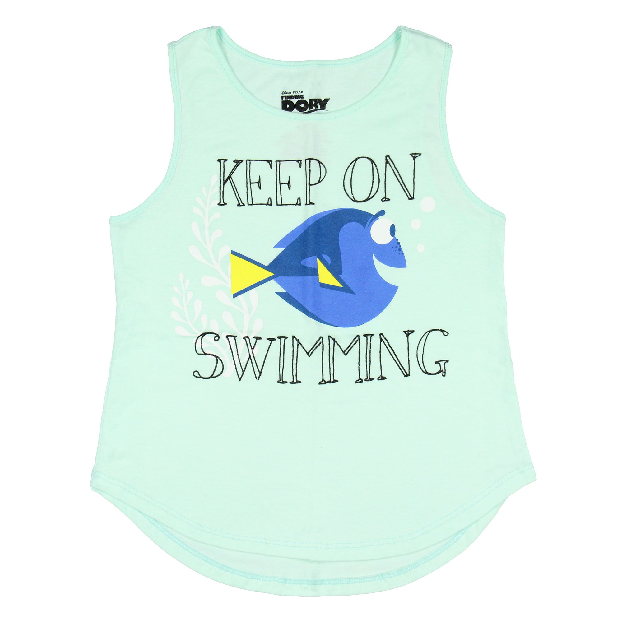 Disney Girl's Finding Dory Keep On Swimming Kids Sleeveless Tank Top