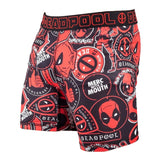 Marvel Comics Men's Deadpool Sticker Merc with a Mouth No-Fly Boxer Briefs (S)