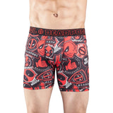 Marvel Comics Men's Deadpool Sticker Merc with a Mouth No-Fly Boxer Briefs (S)