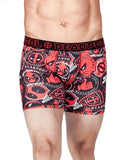 Marvel Comics Men's Deadpool Sticker Merc with a Mouth No-Fly Boxer Briefs (L)