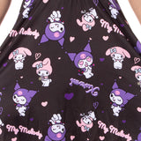 Hello Kitty And Friends Women's My Melody And Kuromi Adult A-Line Skater Dress