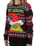 The Grinch Ugly Sweater for Christmas Kid's Merry Grinchmas Knit Pullover