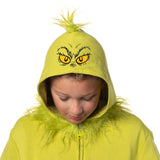 Dr Seuss Boy's How The Grinch Stole Christmas Grinch Character Zip Up Hoodie