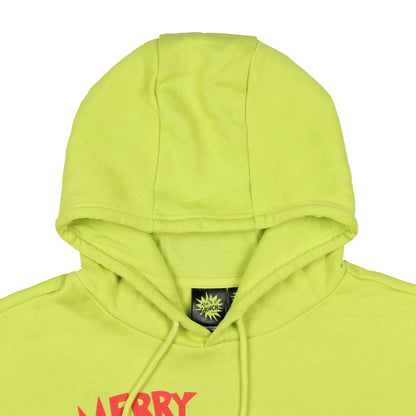 Dr Seuss Grinch Merry Grinchmas Large Glaring Eyes Men's Graphic Hoodie