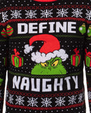 Dr. Seuss GRINCH Men's Define Naughty Ugly Christmas Sweater