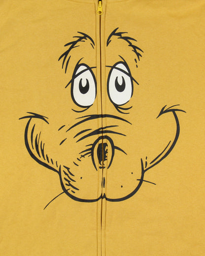 Dr Seuss Men's The Grinch Max The Dog Face Christmas Zip Up Hoodie Sweatshirt