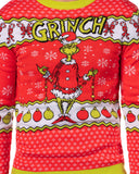 Dr Seuss GRINCH Men's Snowflakes Fair Isle Ugly Christmas Sweater