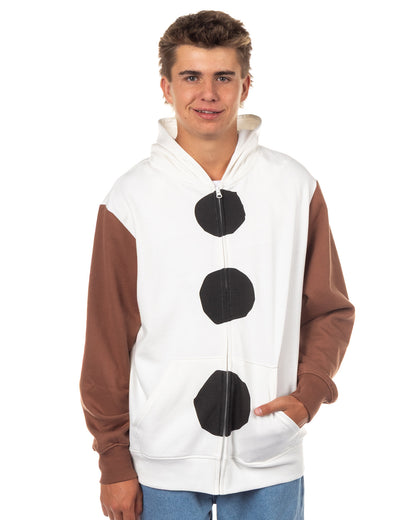 Disney Frozen Hoodie Men's Olaf Snowman Full-Zip Cosplay Sweatshirt