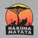 Disney The Lion King Hakuna Matata Tree Silhouette Orange Sunset Men's T-shirt Adult