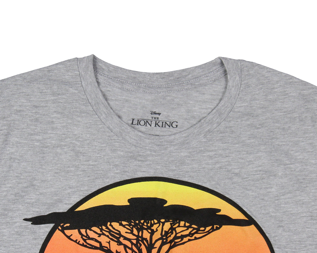 Disney The Lion King Hakuna Matata Tree Silhouette Orange Sunset Men's T-shirt Adult