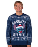 Disney Lilo And Stitch Men's Naughty But Nice Ugly Christmas Sweater Pullover