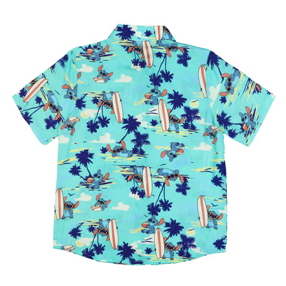 Disney Stitch Hawaiian Shirt Boys' Button-Up Short Sleeve Woven Top