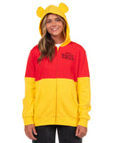 Disney Winnie the Pooh Hoodie Juniors Character Hooded Zip Up Sweater