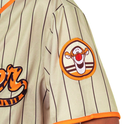 Disney Winnie The Pooh Baseball Jersey Men's Tigger Button Up Shirt